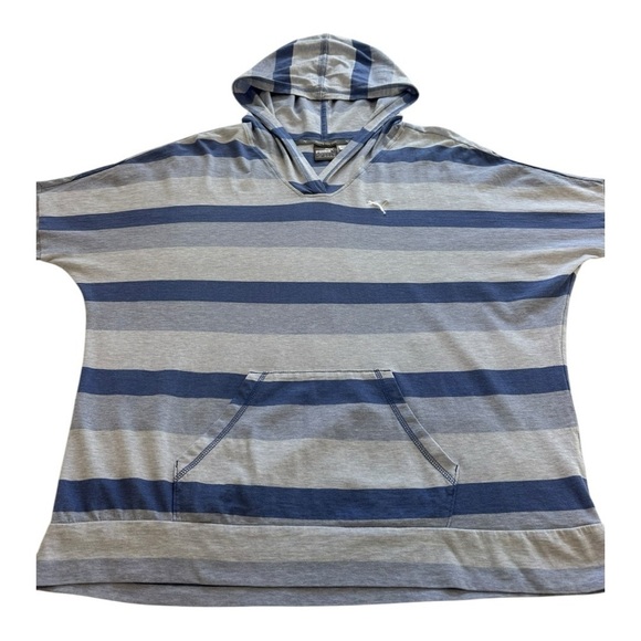 Puma Hoodie Pullover Long Sleeves Athleisure Striped Blue Women’s Large - Picture 5 of 13